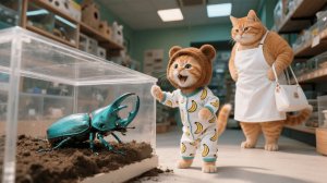 Рыжий котёнок умолял завести домашнее животное, но пренебрег им, поэтому мама-кошка научила его отве