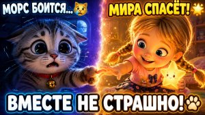 Морс боится темноты 🌙 Мира спасает друга!
