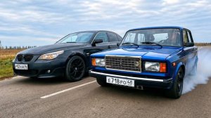 LADA 350л.с. НАКАЗЫВАЕТ ИНОМАРКИ. ВАЗ 2107 ТУРБО 350л.с. vs BMW 535I E60 450л.с. ГОНКИ