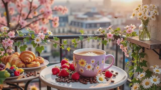 April Jazz ~ Positive Spring Morning Coffee Jazz & Soft Bossa Nova Piano For Energy The Day