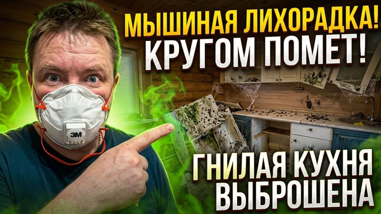 Старая кухня на даче выброшена, кругом следы мышей. смотреть онлайн