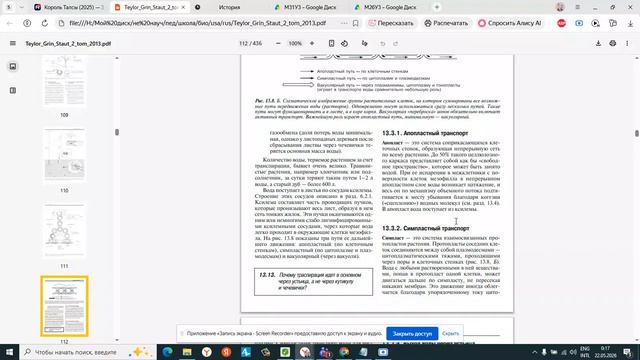 тейлор грин второй том стр 100 виды транспорта веществ