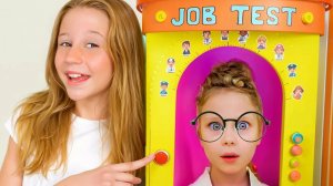 Nastya tells children at school about professions