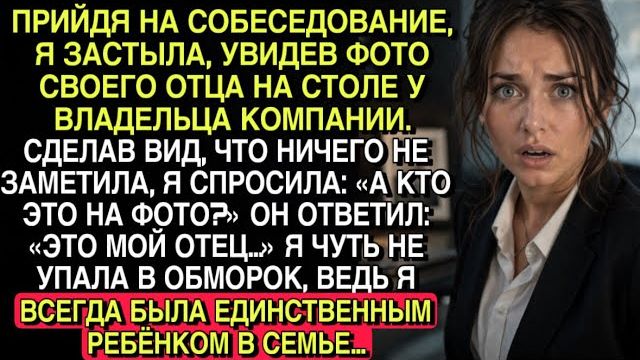 НА СОБЕСЕДОВАНИИ Я УВИДЕЛА ФОТО ОТЦА… «ЭТО МОЙ ОТЕЦ», — СКАЗАЛ ОН. Я ОНЕМЕЛА… смотреть онлайн