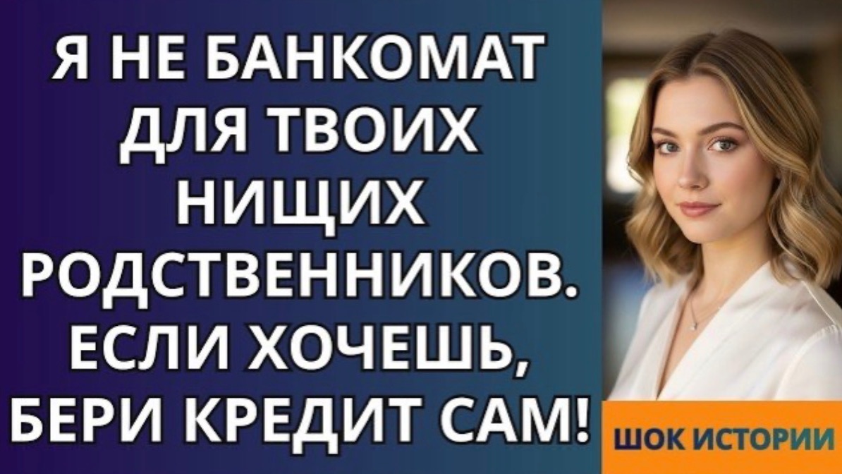 Я не банкомат для твоих нищих родственников  Если хочешь, бери кредит сам!