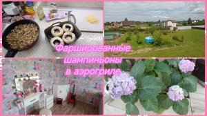 Жизнь без фильтра.Фаршированные шампиньоны в аэрогриле.Дошла очень до красоты.