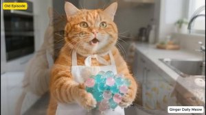 Рыжий котенок учится заботиться# он и мама-кошка собирают средства, чтобы бедный друг-кошка мог пойт