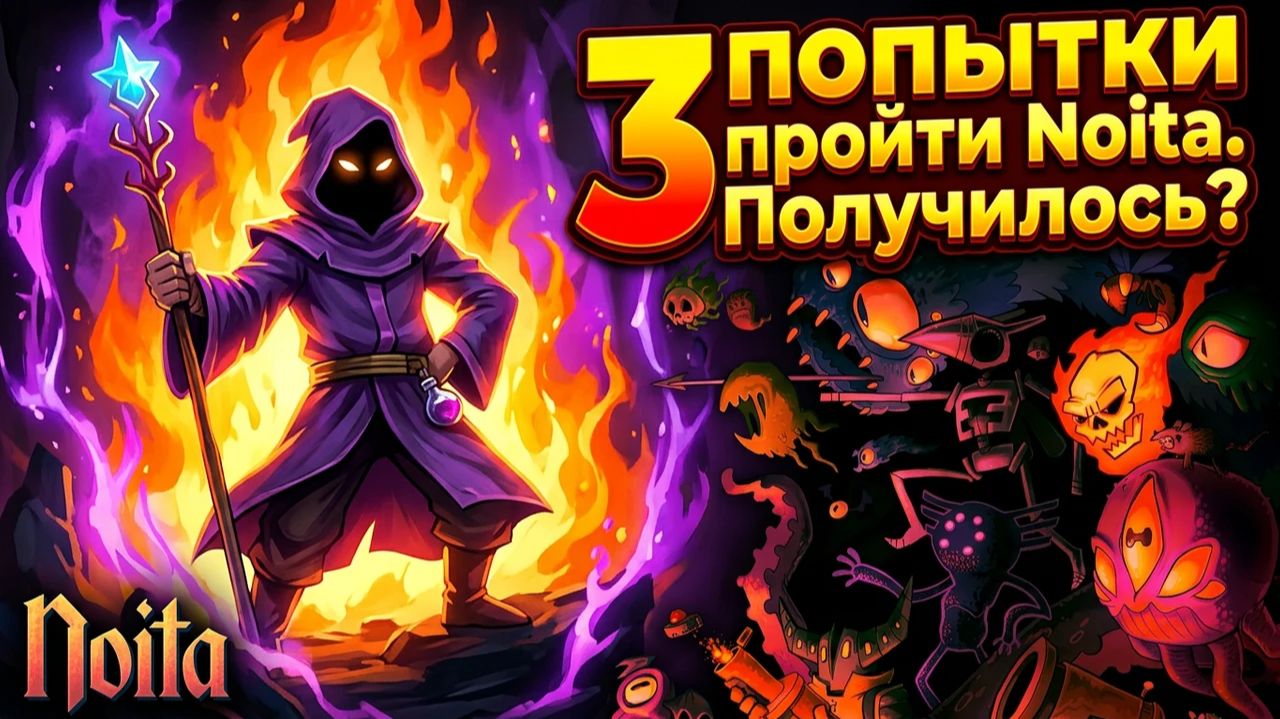 3 попытки пройти Noita.  Получилось?