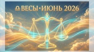 YouTube: ВЕСЫ — Гороскоп июнь 2026: Эстетика масштаба и воздух свободы ♎