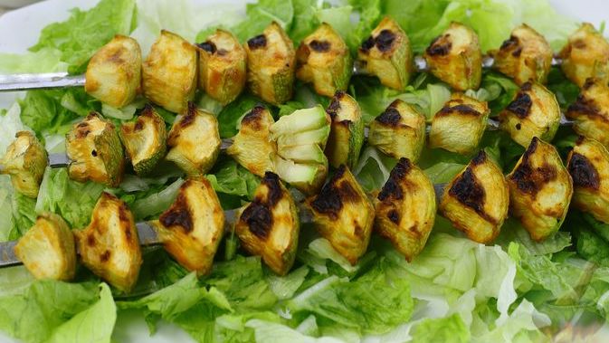 МАРИНОВАННЫЕ КАБАЧКИ НА МАНГАЛЕ