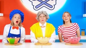 Кулинарный Челлендж# Я против Бабушки # Удивительный Челлендж с Едой от Multi DO Joy