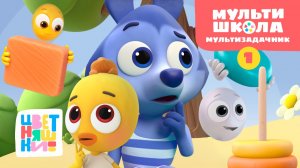 Мультизадачник. Уровень 1 | Цветняшки! Мультишкола | развивающие задания для малышей