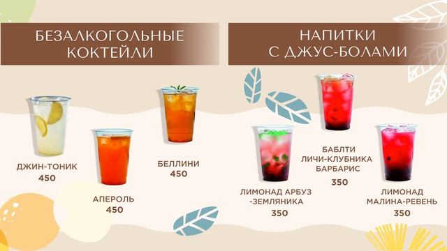 Меню Б_А коктейли и джус-болы