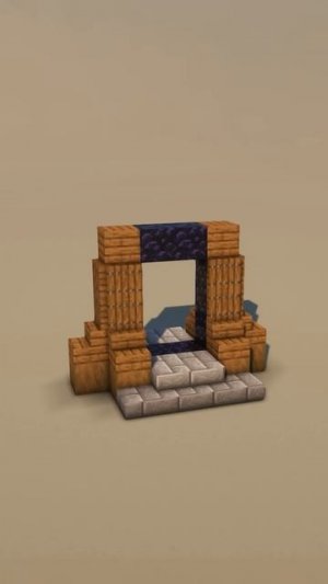 How to Build a Medieval Nether Portal in Minecraft #short