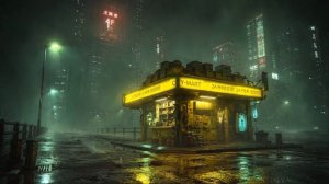 Cyberpunk Loft： Rain and Ambient Music ｜ Lofi for studding  , deep thinking ｜ 4k ｜ 4 hours 🎶｜