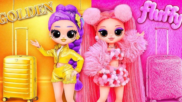 K-Pop Охотницы на Демонов в золотом и пушистом самолёте! 10 поделок для кукол L.O.L.