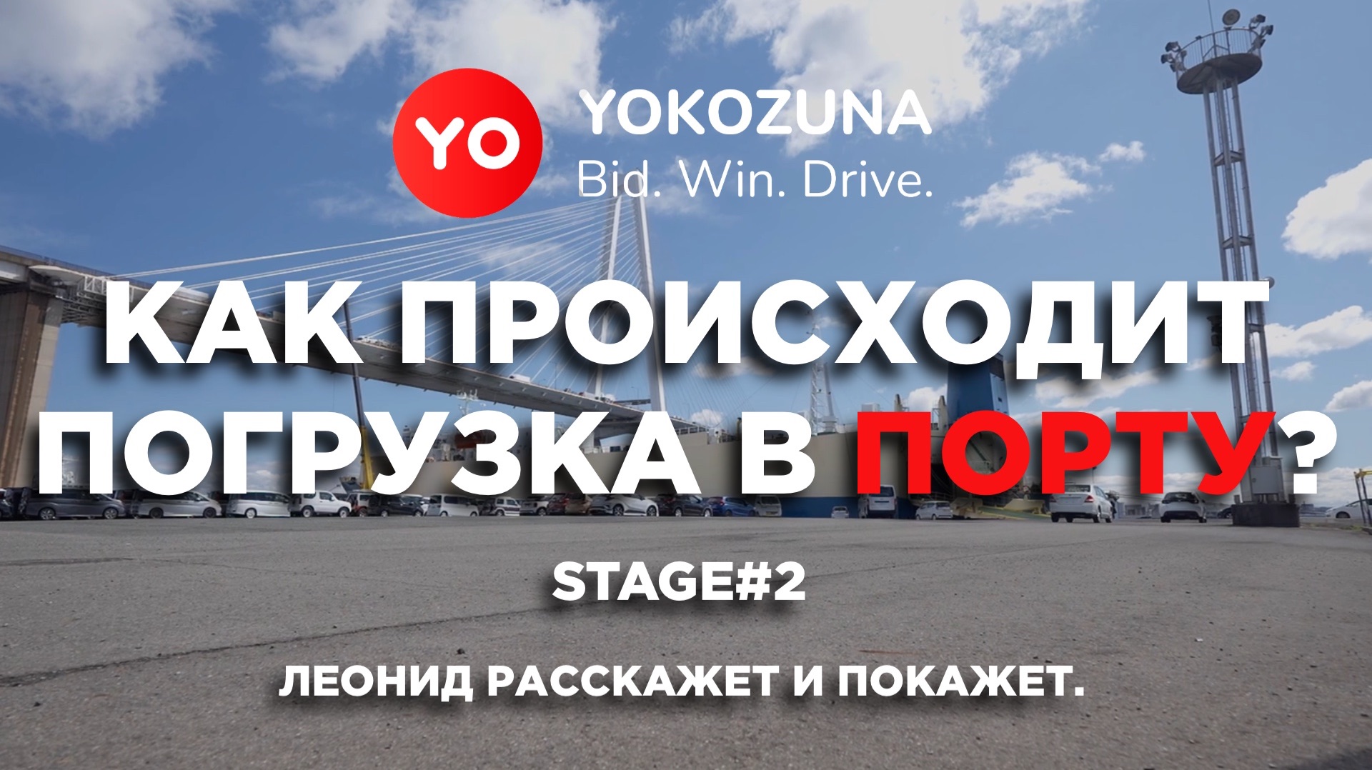 Как происходит погрузка авто в порту НАГОЯ  Stage_2.