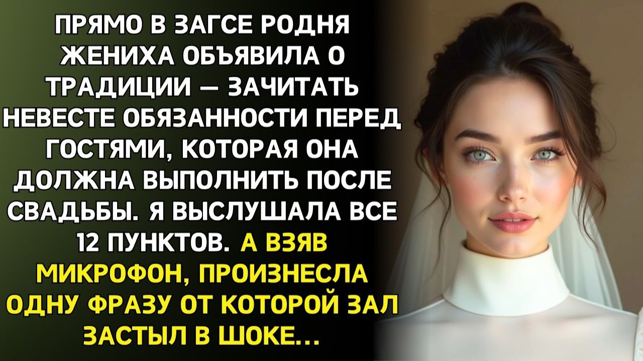 Истории из жизни|Семья жениха зачитала мне список условий|Аудиорассказы|Аудиокниги|Реальные истории