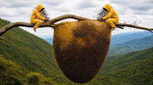 99% зрителей не могли поверить в эту 100-метровую охоту за медом! 😱