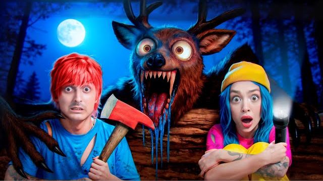 99 НОЧЕЙ в ЛЕСУ в РЕАЛЬНОЙ ЖИЗНИ😱 встретили DEER monster смотреть онлайн