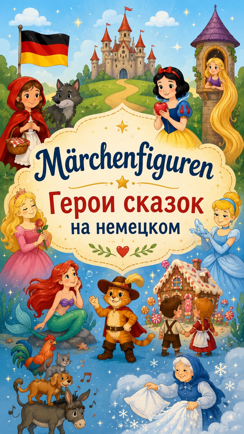 Сказочные персонажи на немецком | Die Bekanntesten Märchenfiguren