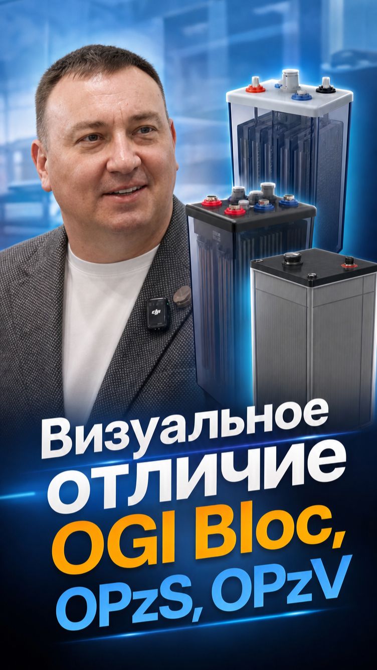 Визуальное отличие OGI Bloc, OPzS, OPzV