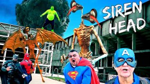 📢 СИРЕНОГОЛОВЫЙ 📢 - против СУПЕРГЕРОЕВ. Кто круче? SIREN HEAD или SUPERHEROES.