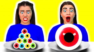 ЧЕЛЛЕНДЖ «ГИГАНТСКАЯ vs КРОШЕЧНАЯ ЕДА» НА 24 ЧАСА! Большие и маленькие порции от BooBoom Challenge