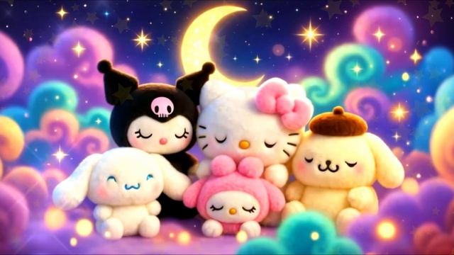 Хеллоу Китти спокойная музыка детям перед сном 🪄😽🍭 Спокойный мультик для малышей