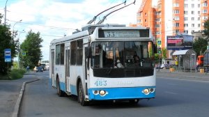 Троллейбус Екатеринбурга ЗиУ-682Г-016.02 борт. №483 маршрут 33 на остановке «улица Электриков»