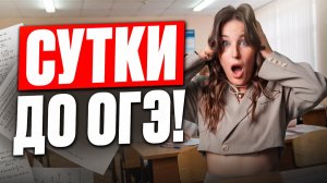 До ОГЭ по математике СУТКИ – ЧТО делать?