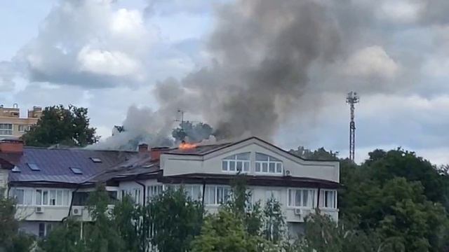 Пожар в жилом доме в Звенигороде