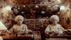 Grand Voyage to the Moon： The Lunar Steam Fleet ｜ AI Short Film 4K —  Retrofutura