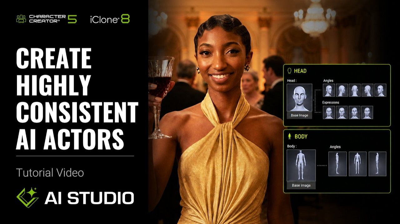 Создаём консистентных ИИ-актёров в iClone 8 + AI Studio: полный гайд по Create Actor!