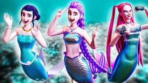 РУМИ, МИРА И ЗОИ СТАЛИ РУСАЛКАМИ! K-Pop Охотницы на Демонов Huntrix анимация