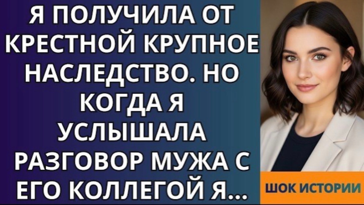 получила от крестной крупное наследство  Но когда я услышала разговор мужа с его коллегой!