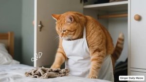 Рыжий котенок и мама-кошка уронили подарок папы-кота, помогая пожилому человеку. Доброта вознагражде