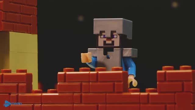 Строительство четырехцветного дома Lego Minecraft