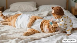 Мама-кошка расстраивалась, когда у нее пропадали блины, пока Рыжий котенок не приготовил новые 🐱🥞