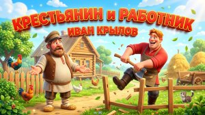 🐻 КРЕСТЬЯНИН И РАБОТНИК! Как спастись от медведя? | Мудрая басня Крылова | Слушать сказки на ночь