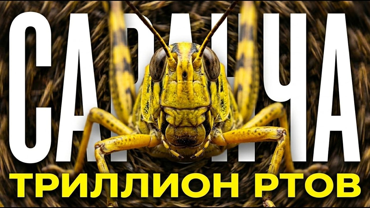 Саранча живое облако, пожирающее всё на пути