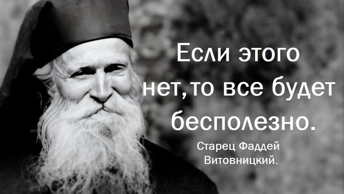 Мы маленькие и слабые, просите помощи. Старец Фаддей Витовницкий.