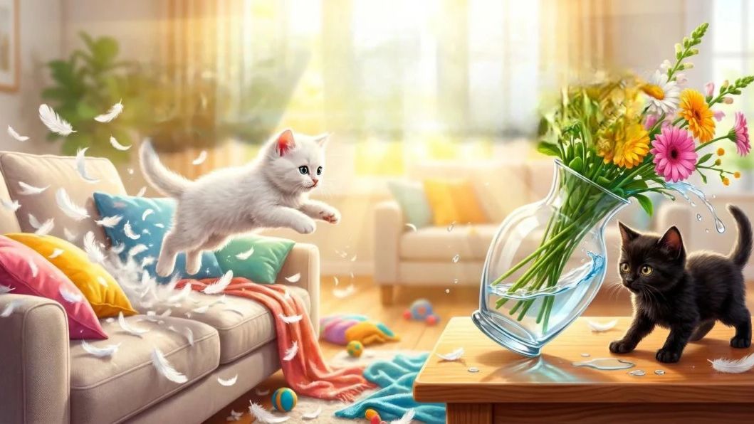 НУ ОЧЕНЬ СМЕШНЫЕ КОШКИ !!! **мои котята-хулиганы** смотреть онлайн