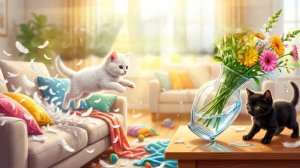 НУ ОЧЕНЬ СМЕШНЫЕ КОШКИ !!! **мои котята-хулиганы**