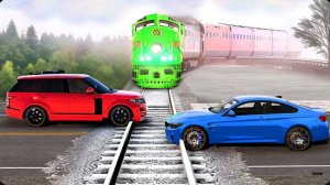 Машина против железнодорожных путей ▶️ BeamNG Drive