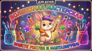 Зайчик | Раскраска для детей | Мультик - раскраска для малышей
