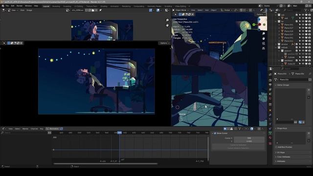 Coloso - A to Z of NPR Animation in Blender 43-3. Background Objects Effects Practice - 7 смотреть онлайн