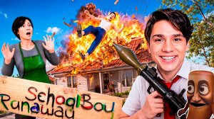ВЗОРВАЛ ДОМ ЗЛЫХ РОДИТЕЛЕЙ В SCHOOLBOY RUNAWAY! 💥🏠 БАЗУКА МОД