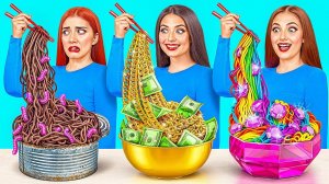 Бедная vs Богатая vs Ультра богатая еда Челлендж от Jelly DO Challenge