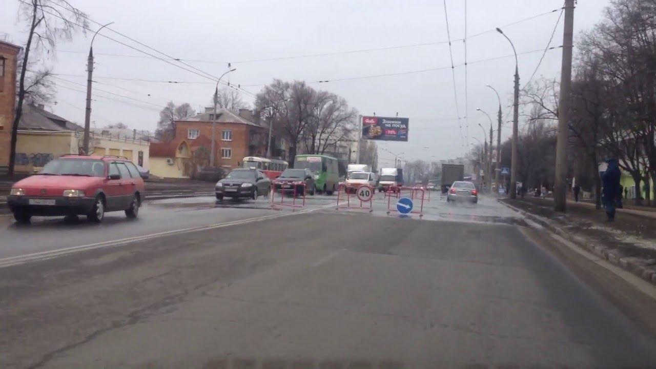 Харьков 24.02.2016. Героев Сталинграда - авария водоканала, водой подняло асфальт 24-02-2016